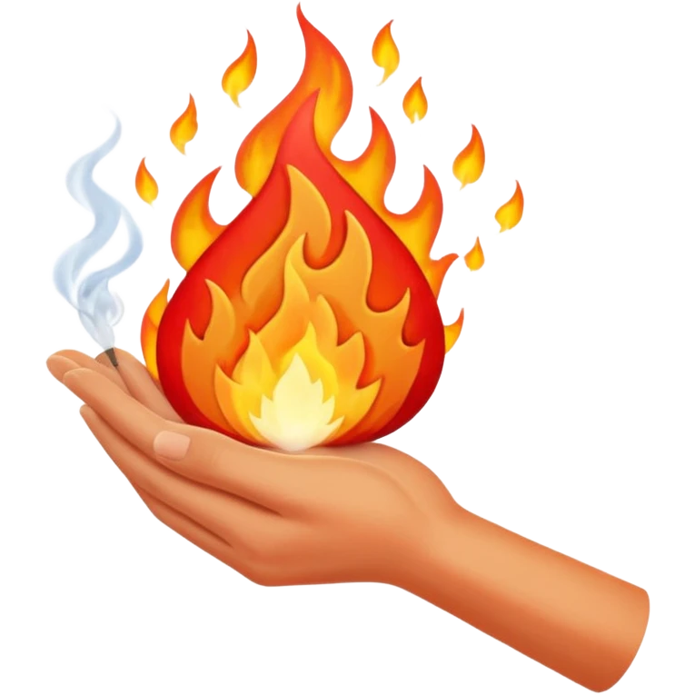 hand puts out fire emoji