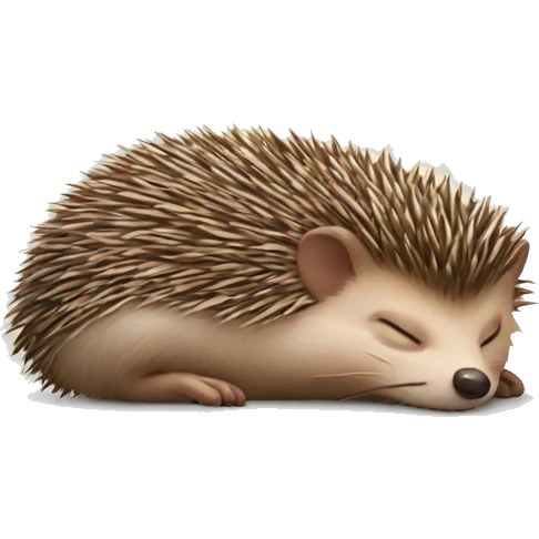 Sleeping hedgehog emoji
