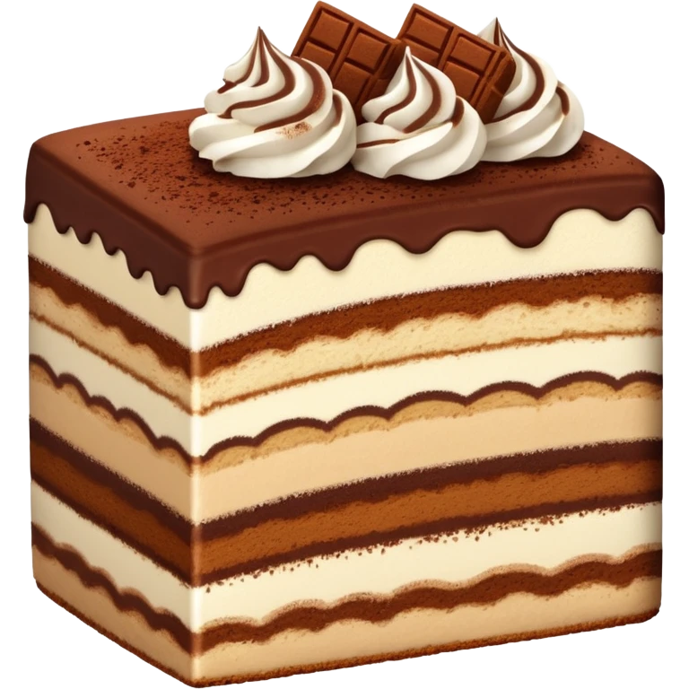 One slice of tiramisu cake emoji