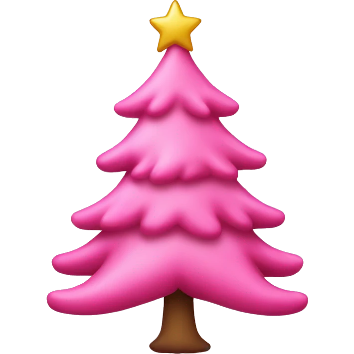 pink christmas treee emoji