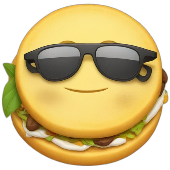 Arepa with sunglasses emoji
