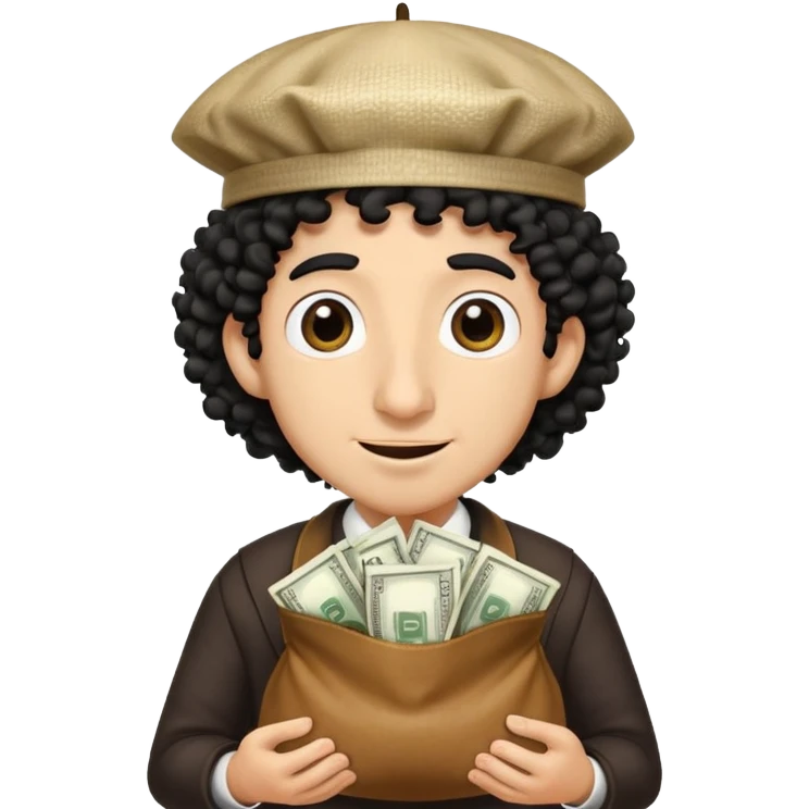 Stereotypical Jew. Extra greedy emoji