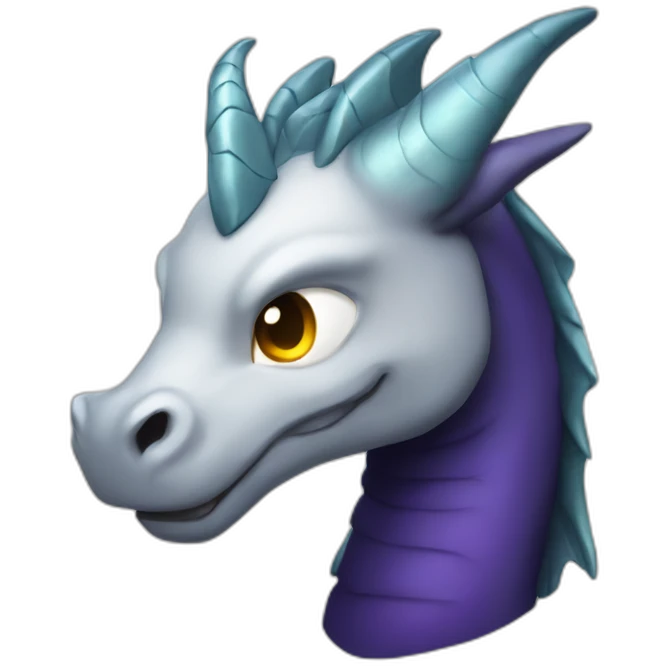 Dragon licorne dark emoji