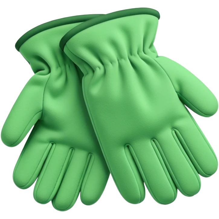 Green fleece gloves, warm and comfy, with a simple, modern design emoji