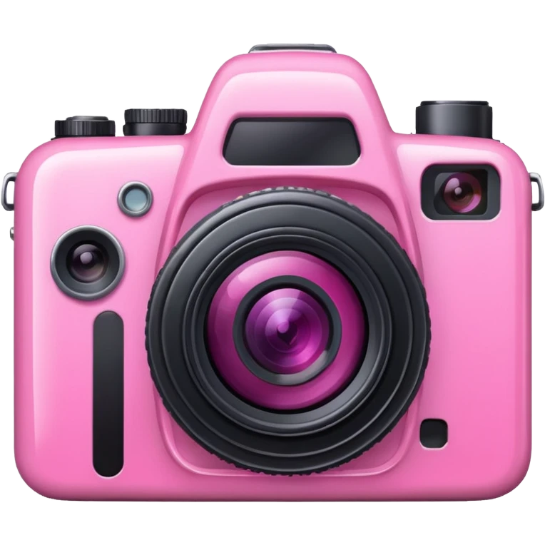 Camera in pink colour emoji