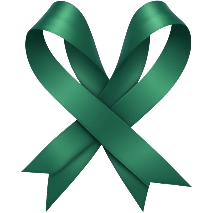 forest green ribbon emoji