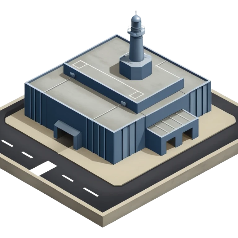 NATO military hangar isometry view emoji