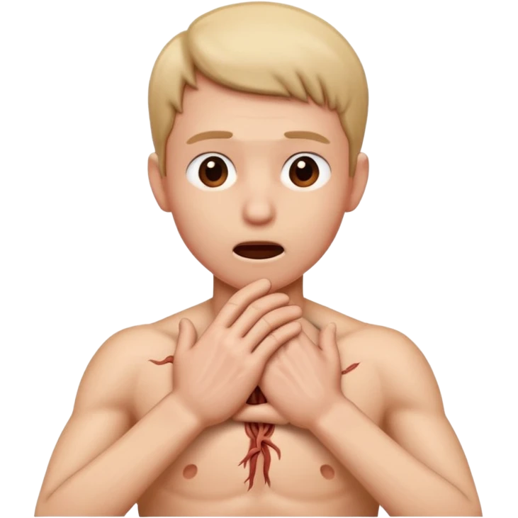 two hands making a choking gesture without a body emoji