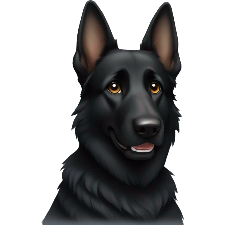 Black German shepherd dog  emoji