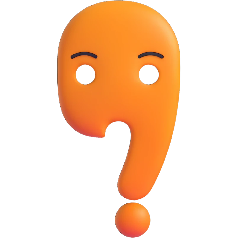 faceless face with a question mark emoji