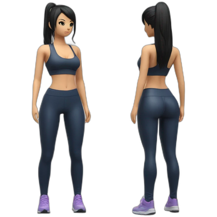 nico robin full body pawg tight gym v pants large back shot focus emoji