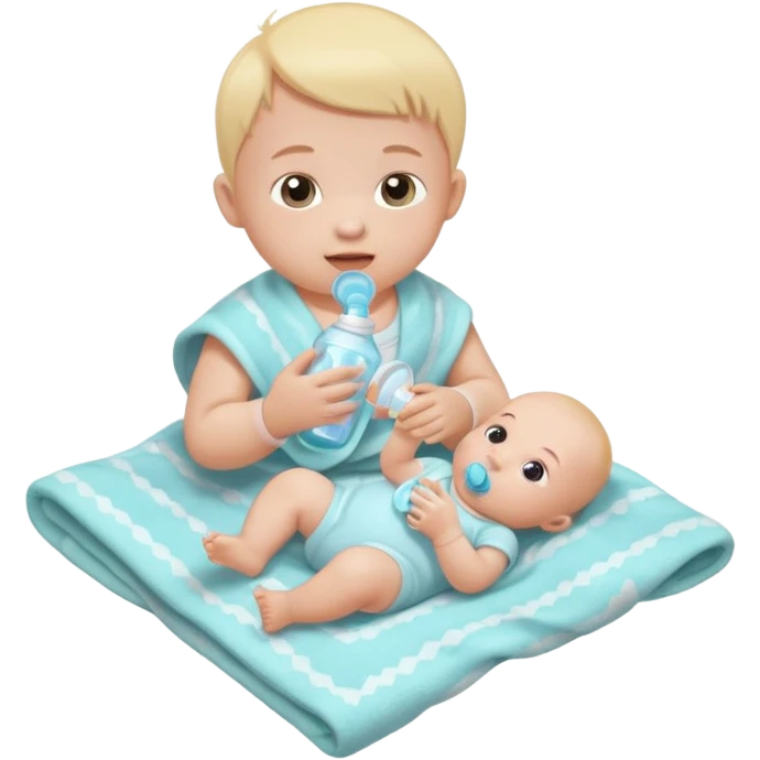 isometric style of items in a "baby list" emoji