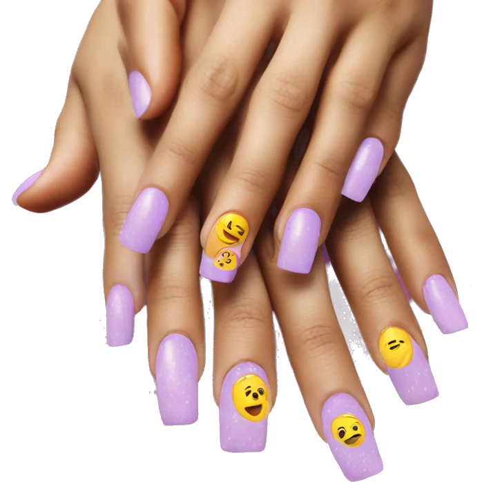 Okay hand emoji with paint acrylic nails emoji