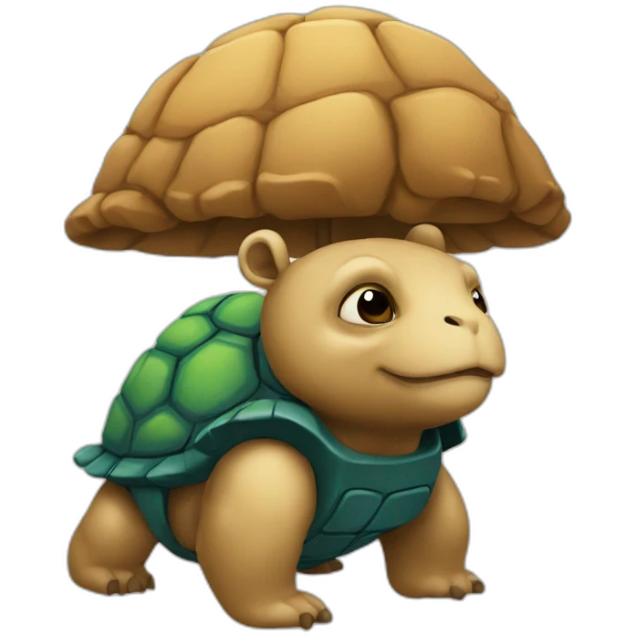 Tortue sur un ours emoji