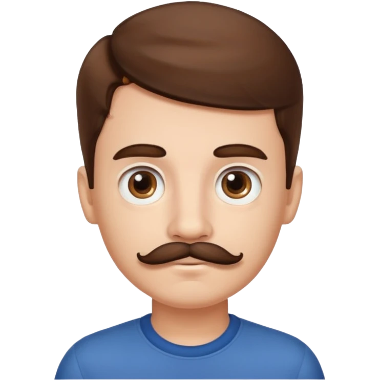 mustache boy,Big emoji