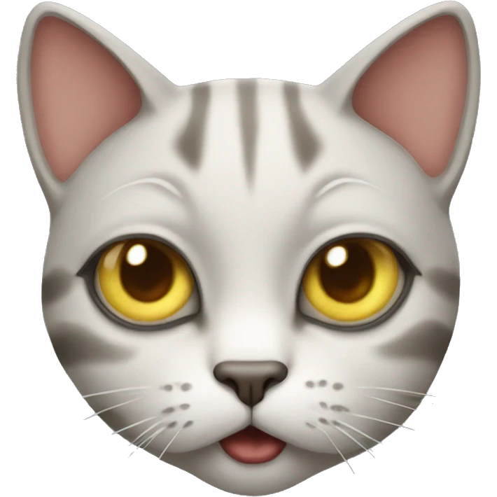 Cat with shoking face  emoji