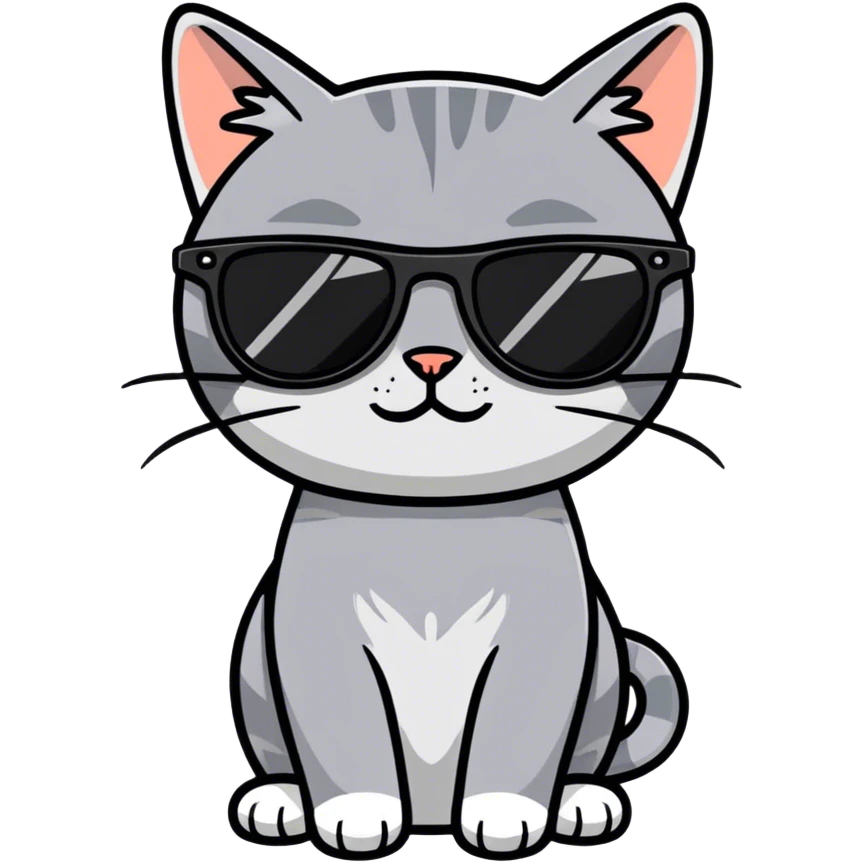 Cat with sunglasses emoji