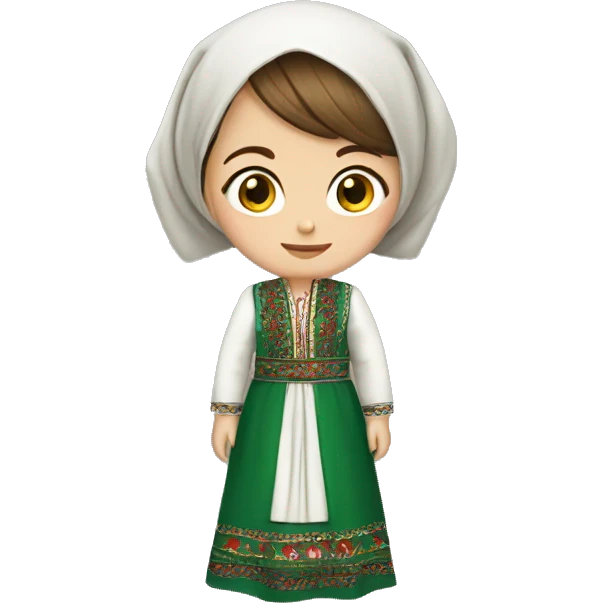 Girl in traditional Chechen dress emoji
