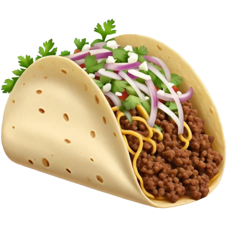 Mexican street taco with soft muted colors emoji