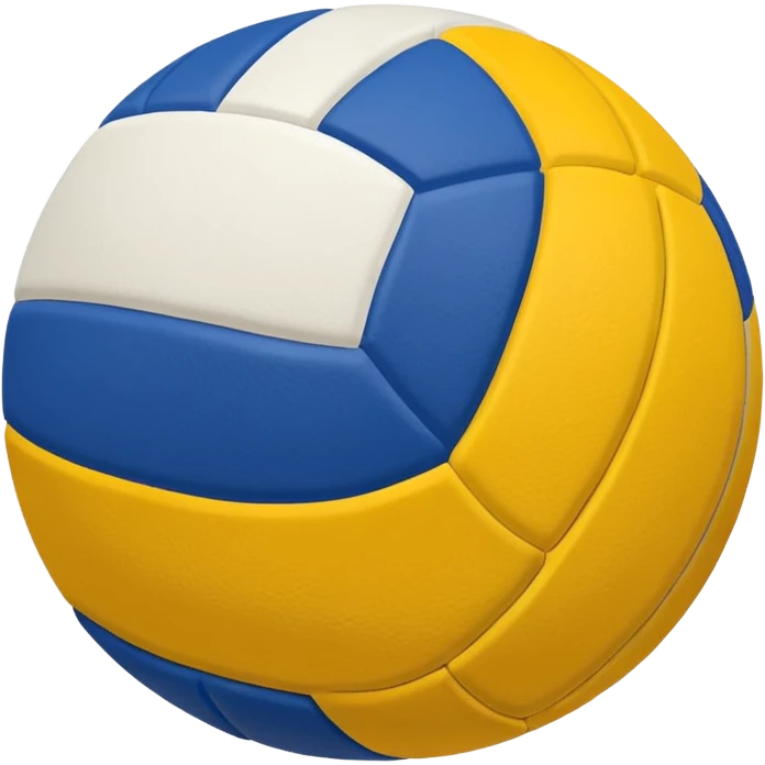 Pelota de voleibol azul amarillo y blanco  emoji