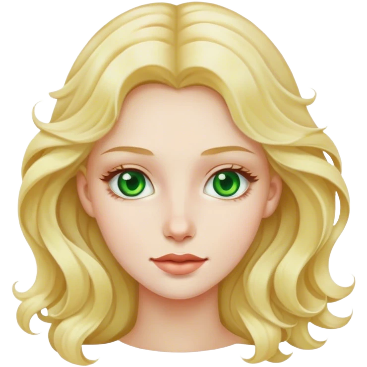 Tall wavy long blonde girl green eyes pale  emoji