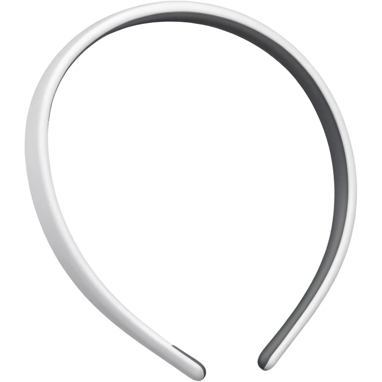 simple white thin headband emoji