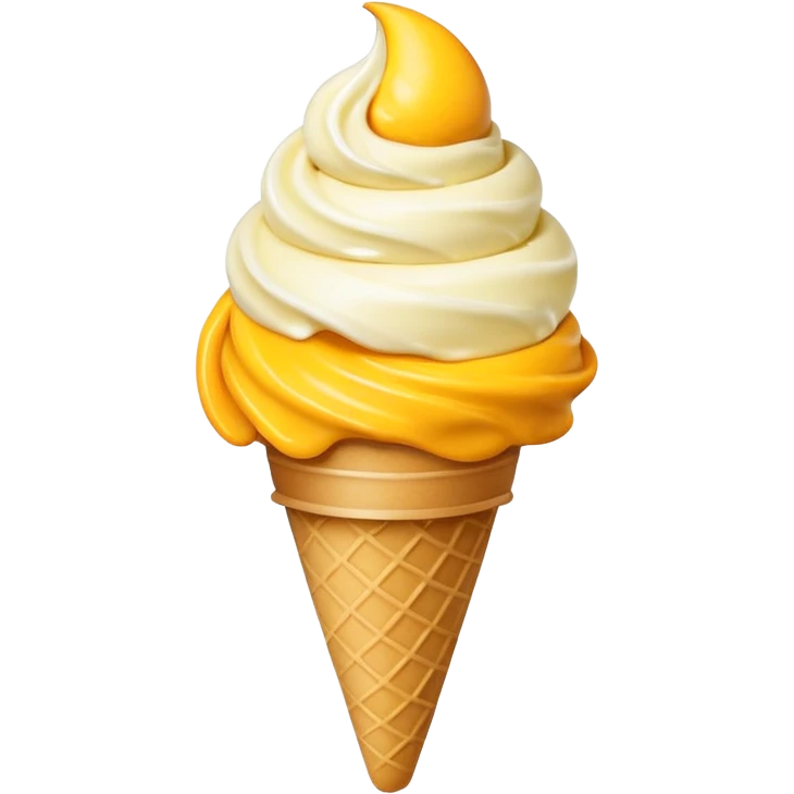mango and vanilla ice cream emoji