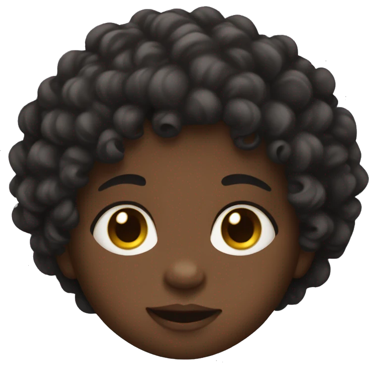 baby with black skin and curly hair emoji