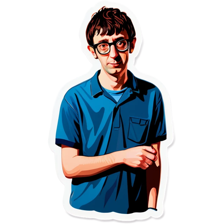 Young Graham Coxon saying “OK” emoji