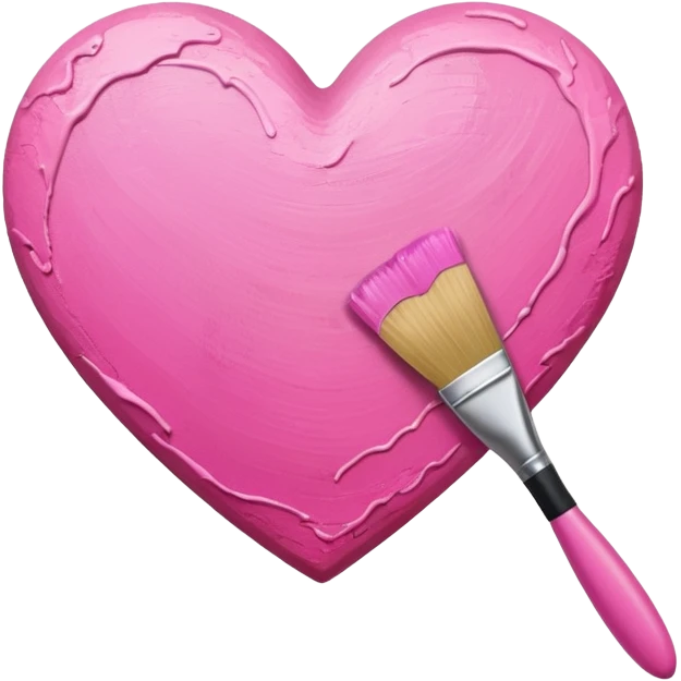 canvas paint pink heart emoji