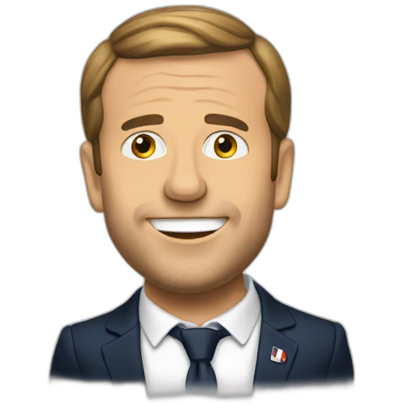 Macron buvant une bière emoji