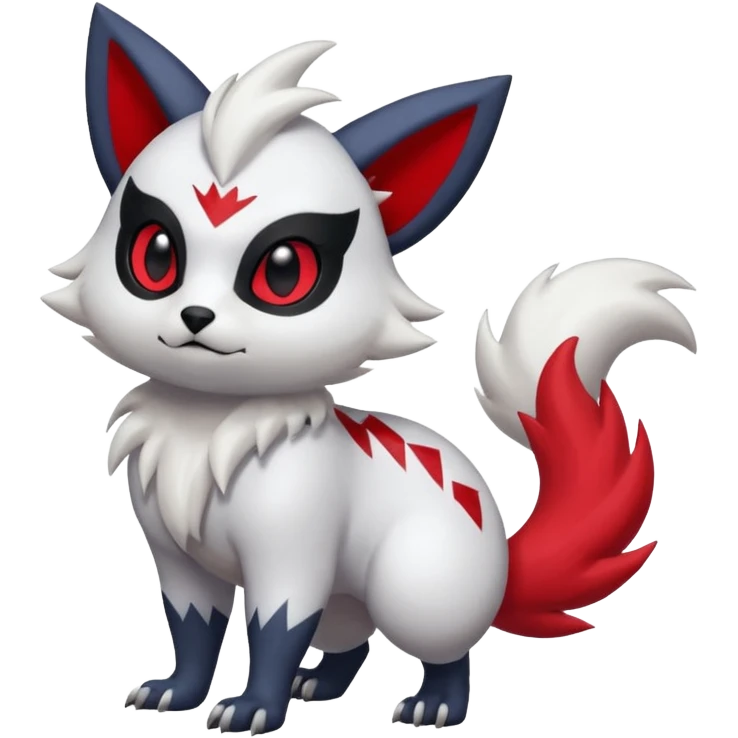 Absol-Zorua-Furret-Zangoose-fusion-animal-Fakémon-hybrid-creature  emoji