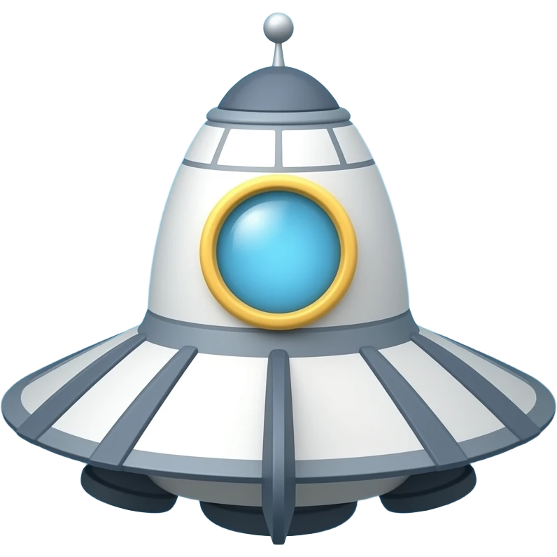 Spaceship themed ball emoji