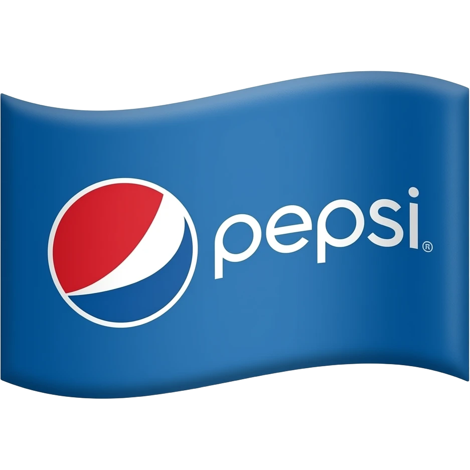 Una bandera con el logo de Pepsi emoji