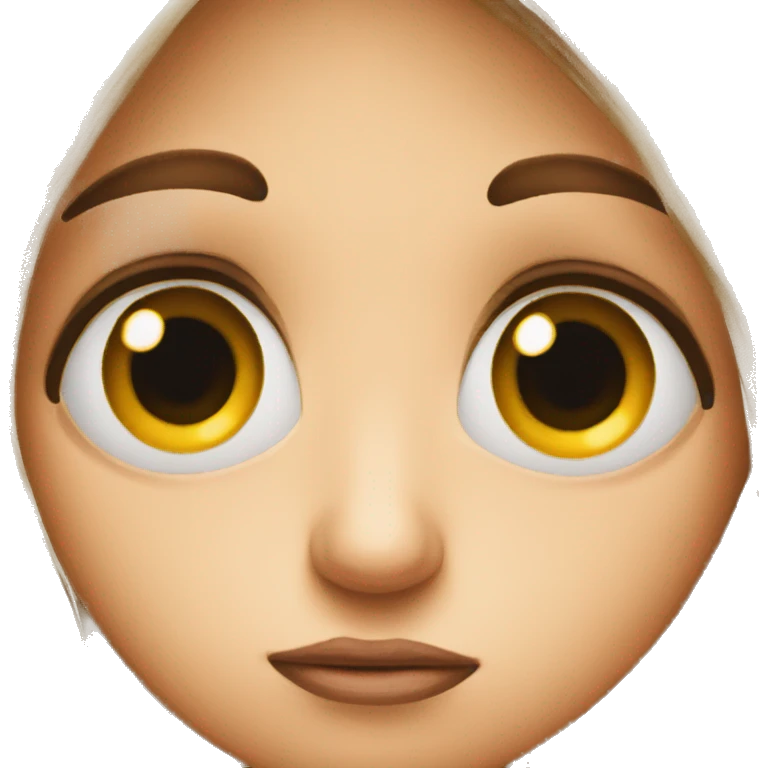 A sad emoji with big eyes emoji