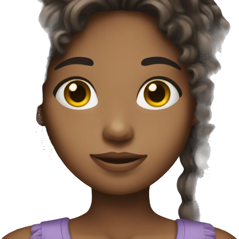 pretty girl with dark brown hair emoji