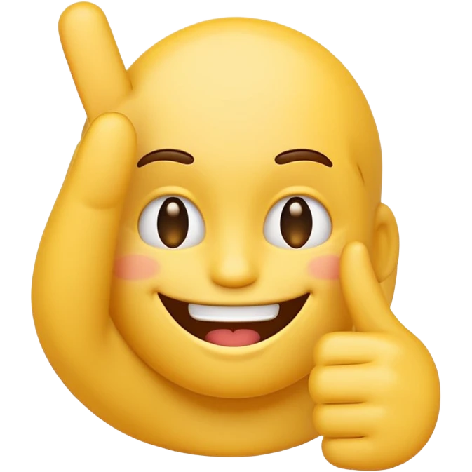 grinning emoji with a middle finger gesture, cartoon style, no text, clean background emoji