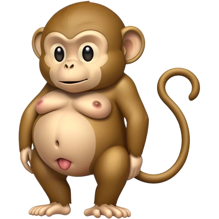 Monkey with big butt emoji