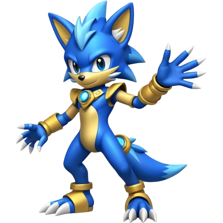 Mechanical Furry Cute Shiny Sonic-Zeraora-WickerBeast-Protogen-Primagen-Fakémon Full Body emoji