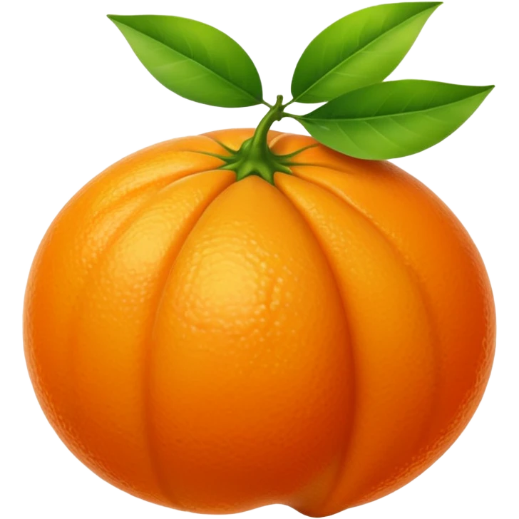 Flat Orange: with one leaf emoji