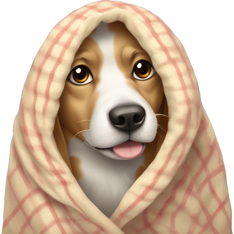 Dog in blanket  emoji