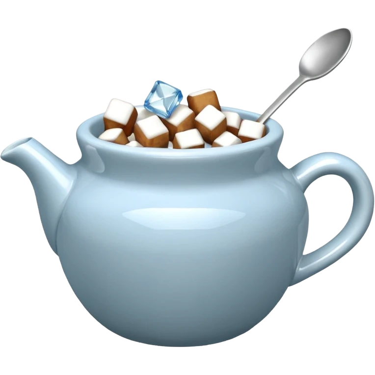 sugar bowl with sugar cubes emoji