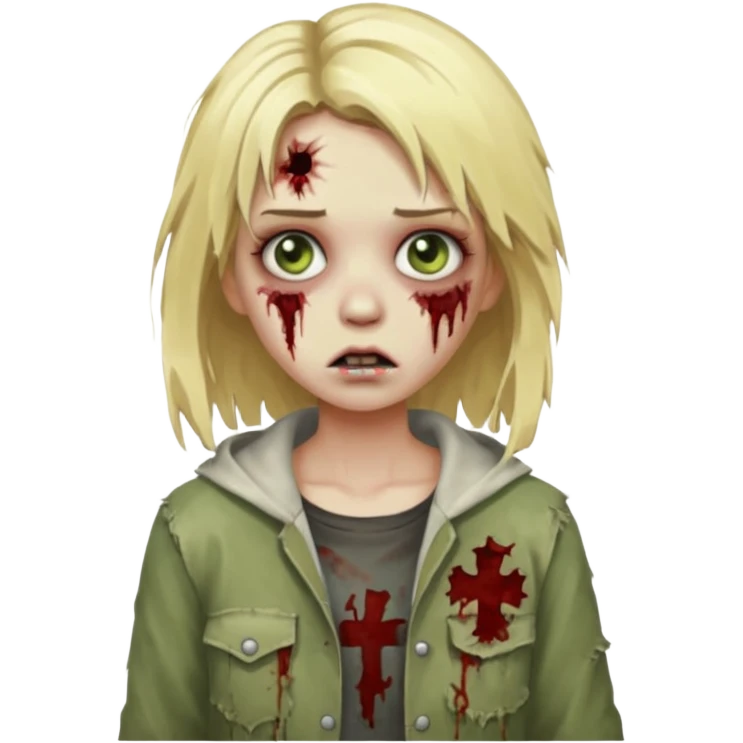 girl zombie with blonde hair emoji