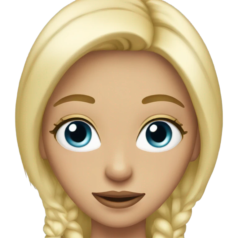 blonde girl with long eyelashes  emoji