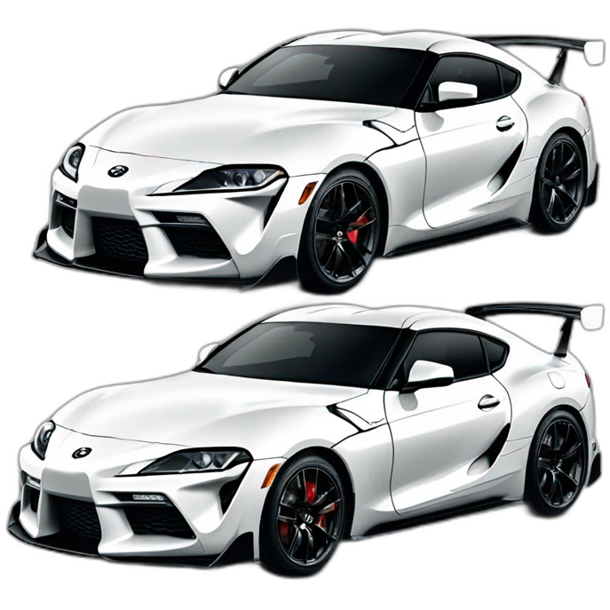 Toyota supra white toyota gazoo racing emoji