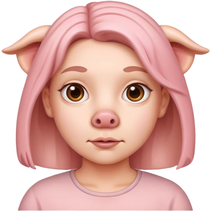 Pig as a woman emoji