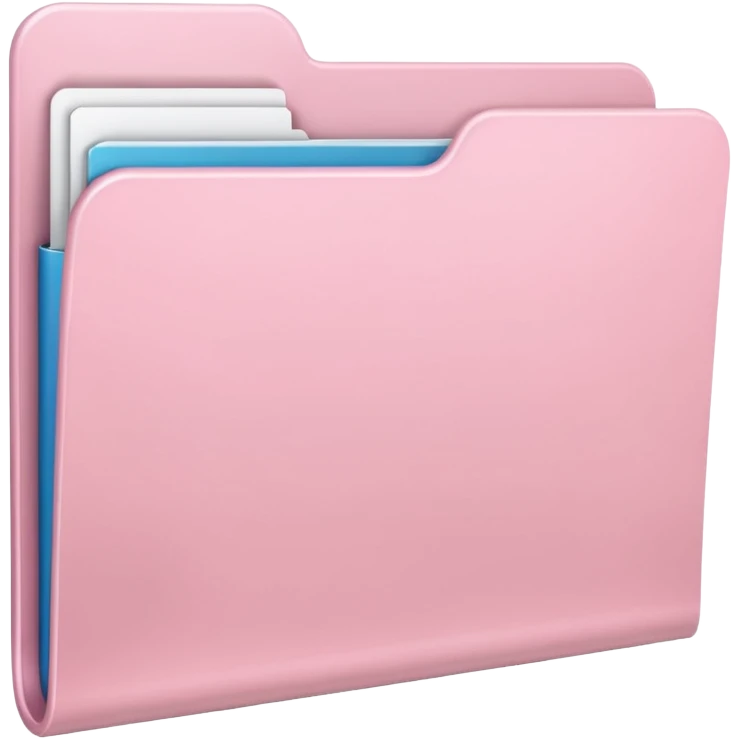 Pale pink folder emoji