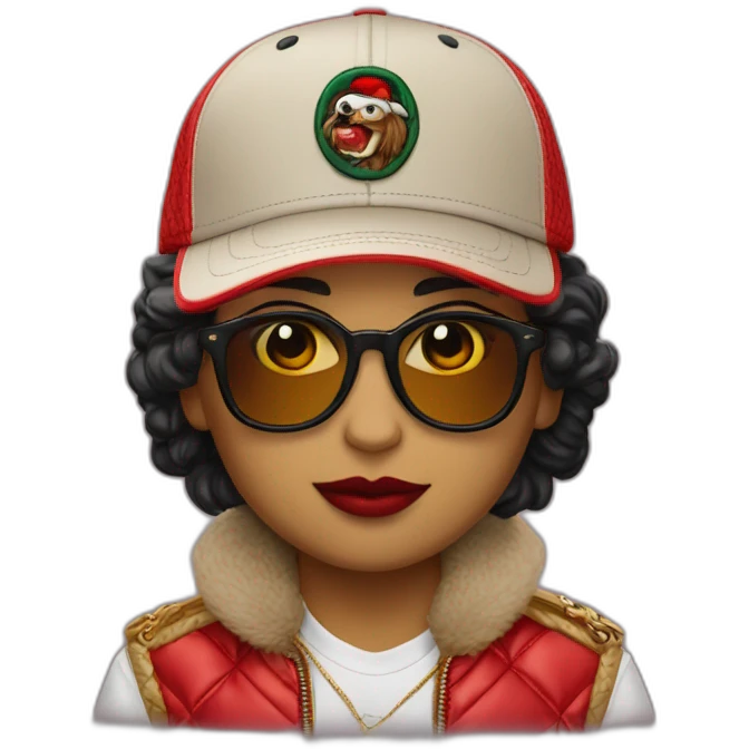 Racaille avec une casquette gucci emoji