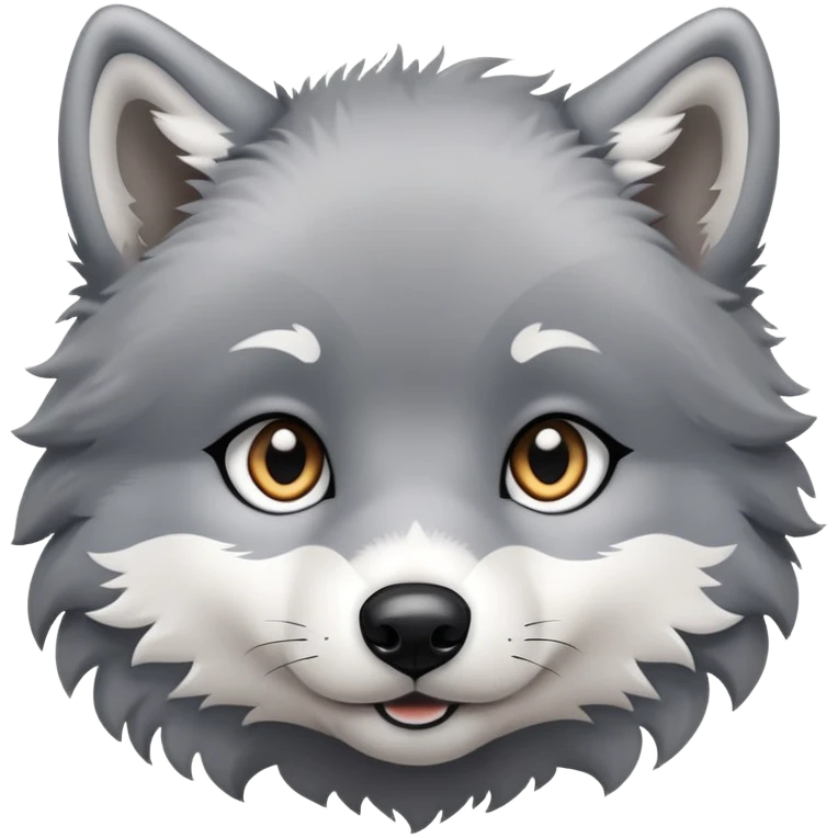 cute wolf pup emoji
