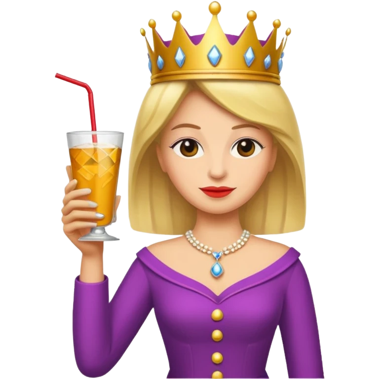queen with drink emoji